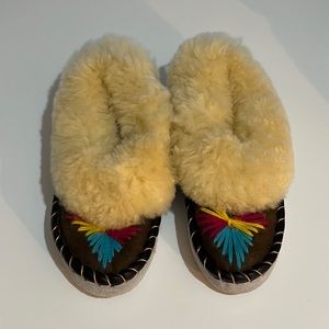 New Polish Handmade Genuine sheepskin slippers